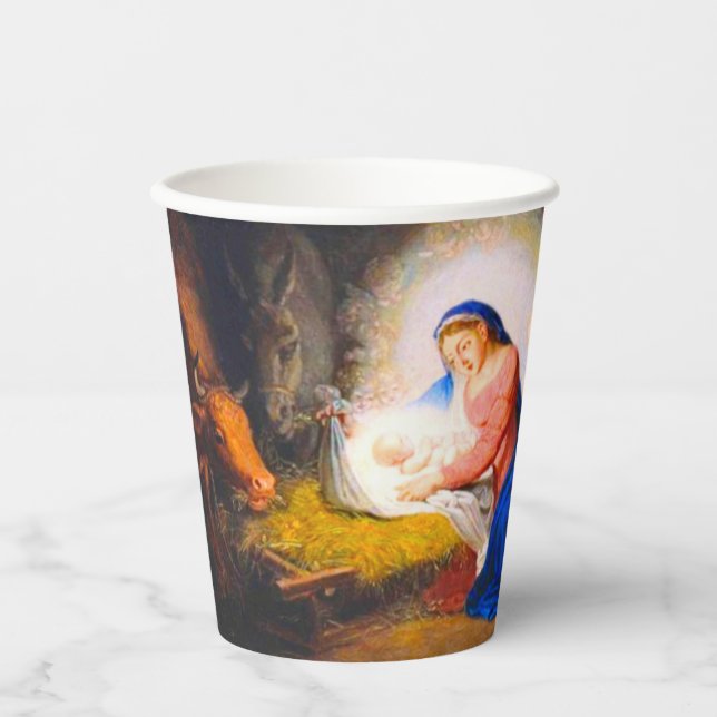 Vasos De Papel La Natividad de Cristo (Anverso)