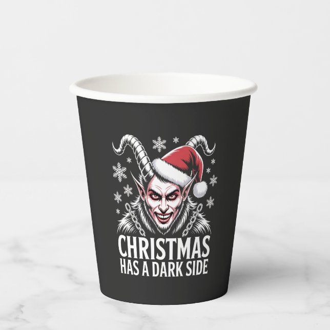 Vasos De Papel La Navidad tiene un lado oscuro (Anverso)
