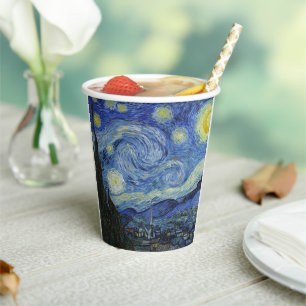 Vasos De Papel La noche estrellada de Van Gogh