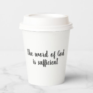 Vasos De Papel La palabra de Dios es suficiente