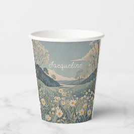 Vasos De Papel La pradera lunar personalizada