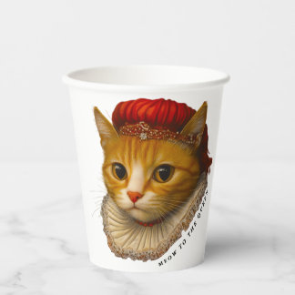 Vasos De Papel La reina del gato