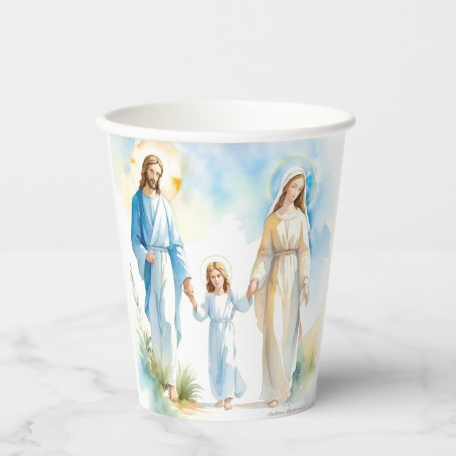 Vasos De Papel La sagrada familia (Anverso)