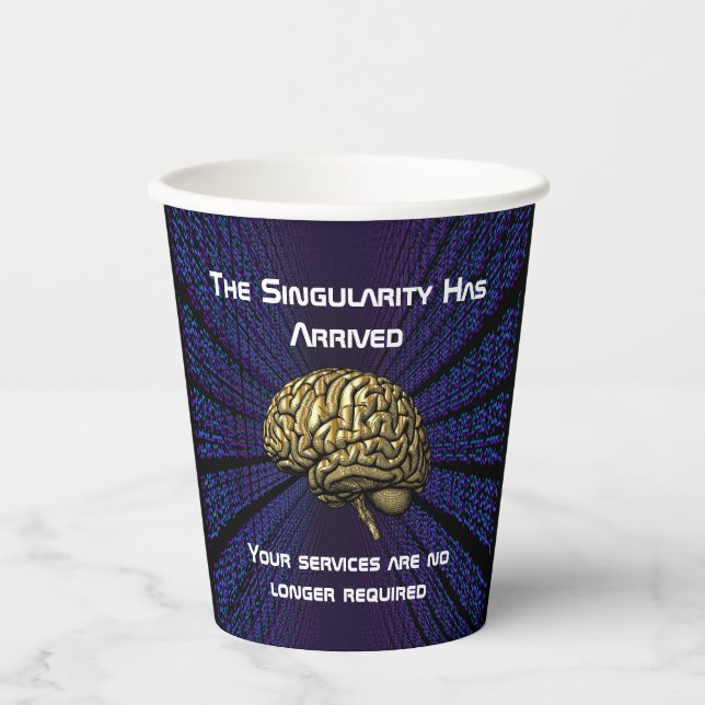 Vasos De Papel La Singularidad de la IA Ha Llegado (Anverso)