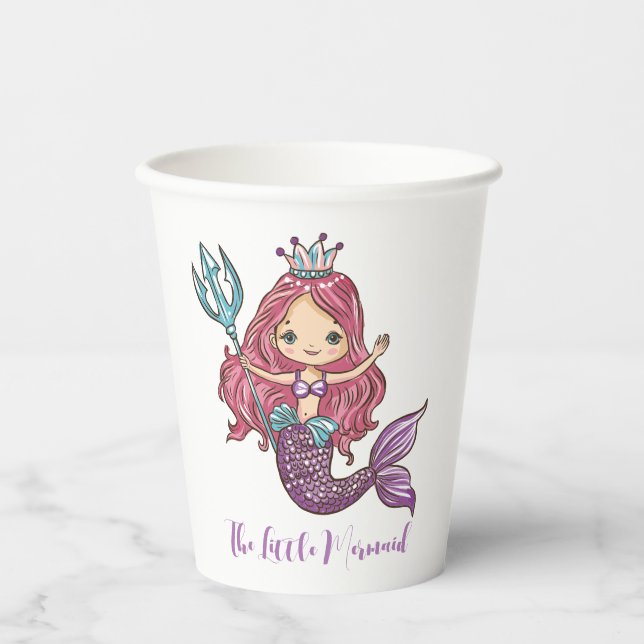 Vasos De Papel La Sirenita (Anverso)