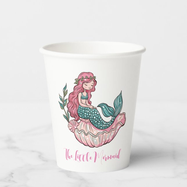 Vasos De Papel La Sirenita (Anverso)