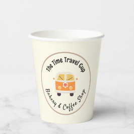 Vasos De Papel La taza de papel de negocio de café del viajero en