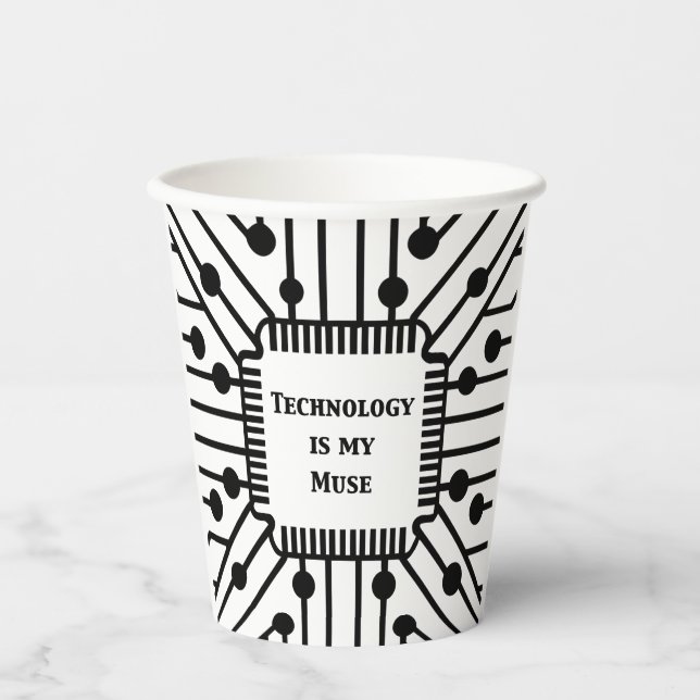 Vasos De Papel La tecnología es mi musa (Anverso)