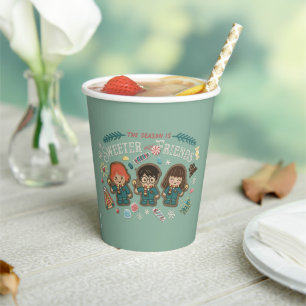Vasos De Papel La temporada es más dulce con los amigos