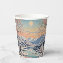 Vasos De Papel La tranquilidad del invierno