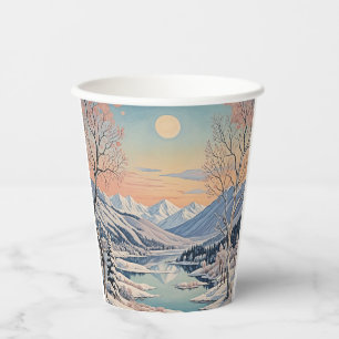 Vasos De Papel La tranquilidad del invierno