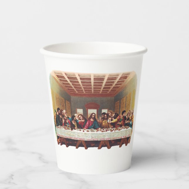 Vasos De Papel La última cena (Anverso)
