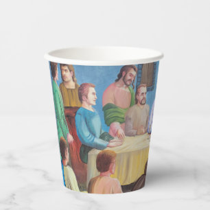 Vasos De Papel La Última Cena: Jesús y los Discípulos