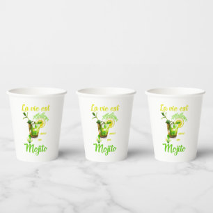 Vasos De Papel La vie est meilleure avec un mojito