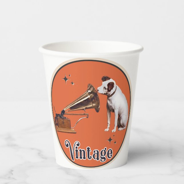 Vasos De Papel La voz de su maestro (Anverso)