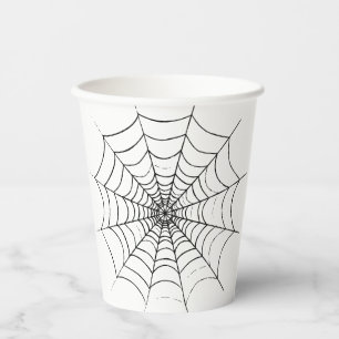 Vasos De Papel La web de una araña simple