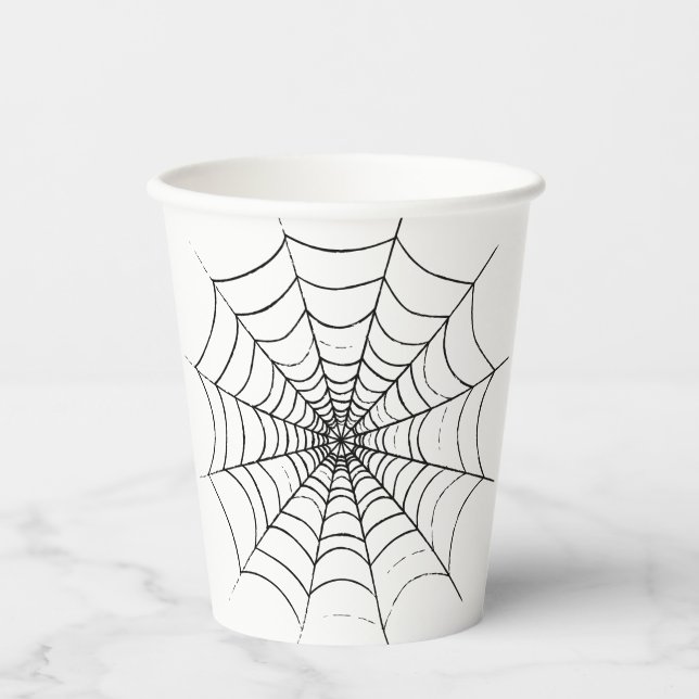 Vasos De Papel La web de una araña simple (Anverso)