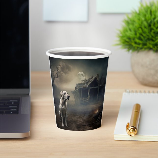 Vasos De Papel Labrador Halloween Scary (in situ)