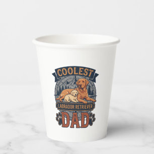 Vasos De Papel Labrador Retriever más genial Papá Perro Montaña H