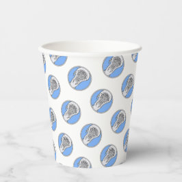 Vasos De Papel Lacrosse Deportes Azul Claro