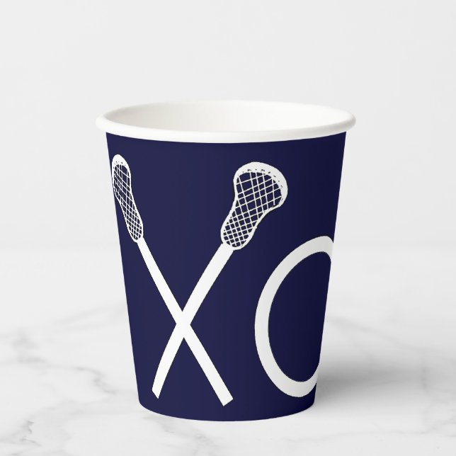 Vasos De Papel Lacrosse Sports (Anverso)