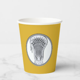 Vasos De Papel Lacrosse Sports Gold