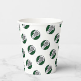 Vasos De Papel Lacrosse Team Green