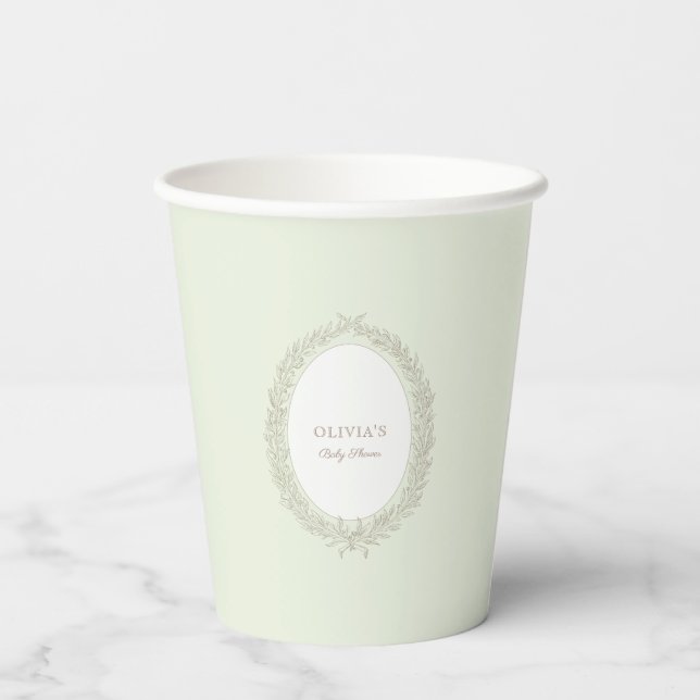 Vasos De Papel Laduree French Caffee Patisserie Boulangerie Green (Reverso )