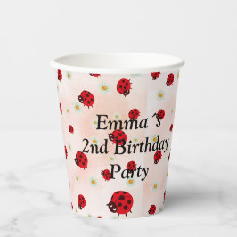 Vasos De Papel Lady bug party photo