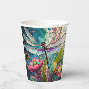 Vasos De Papel Lámina de coloración de tinta y pluma