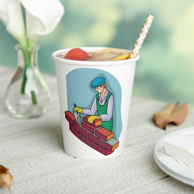 Vasos De Papel Lámina de ladrillo en el trabajo (Subido por el creador)