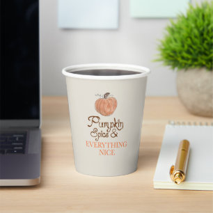 Vasos De Papel Las especias de calabaza y todo lo bueno