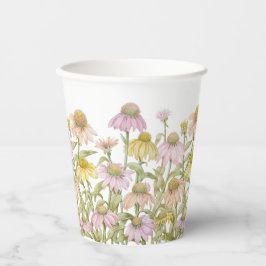 Vasos De Papel Las flores acuarela Arte botánico