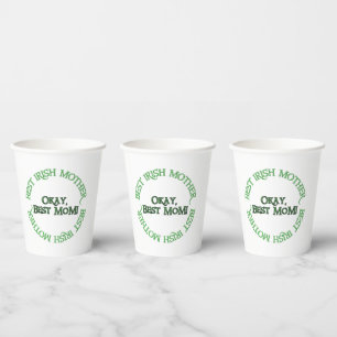 Vasos De Papel Las mejores tazas de papel de la madre irlandesa