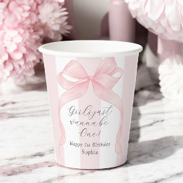 Vasos De Papel Las niñas solo quieren cumplir un 1er cumpleaños