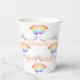 Vasos De Papel Las nubes del arcoiris de Baby Shower son neutrale