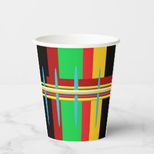 Vasos De Papel Las rayas de arte moderno son abstractas
