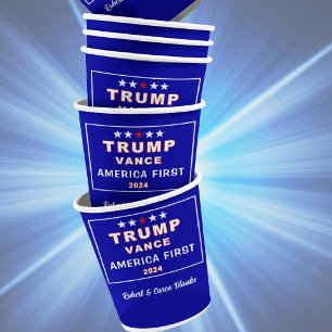Vasos De Papel Las Tazas de Papel Originales Trump-Vance 2024 Ele