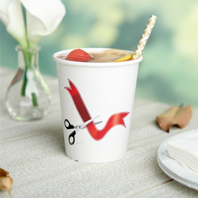 Vasos De Papel Las tijeras de la celebración de la gran apertura  (Subido por el creador)