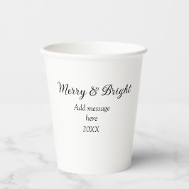 Vasos De Papel Las vacaciones de los Navidades más brillantes aña