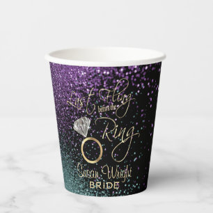 Vasos De Papel Last Fling Bachelorette - Purple & Teal