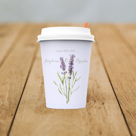 Vasos De Papel Lavanda de época para el boda no 2