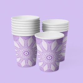 Vasos De Papel Lavender Faux Tulle Design