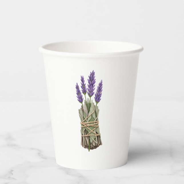Vasos De Papel Lavender Sage Bundle Boho Paper Cups (Anverso)