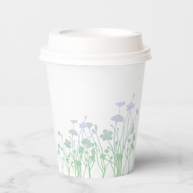 Vasos De Papel Lavender Wildflower (Anverso)