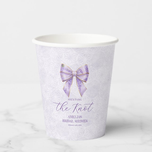 Vasos De Papel Lavender Wisteria Ribbon – Japanese-Inspired (Anverso)