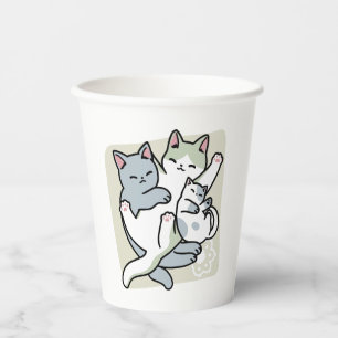 Vasos De Papel Laze Furr Days - Diseño de gatos perezosos
