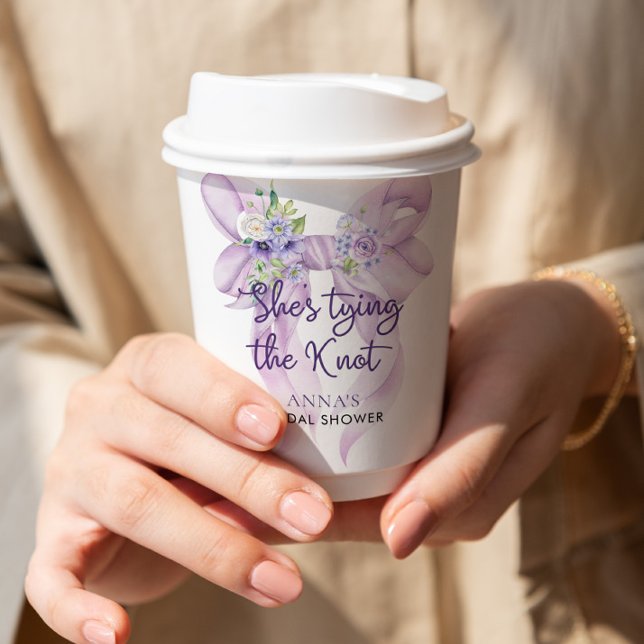 Vasos De Papel Lazo Morado Ella se Casa Despedida de Soltera (Subido por el creador)