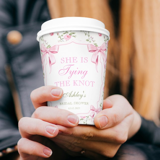 Vasos De Papel Lazo Rosa Ella se Casa Despedida de Soltera (Subido por el creador)