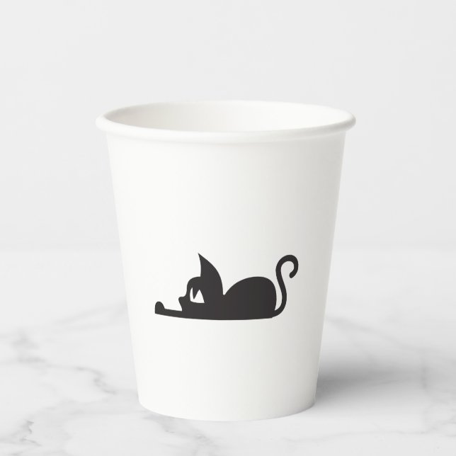 Vasos De Papel Lazy Cat (Anverso)